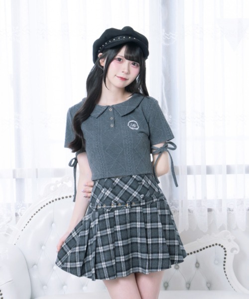 LAFARY（ラファリー）の「ドーリープリーツスカパン（スカート・レディース・ブラック/ブラウン/ブルー・FREE）」の2枚目の写真