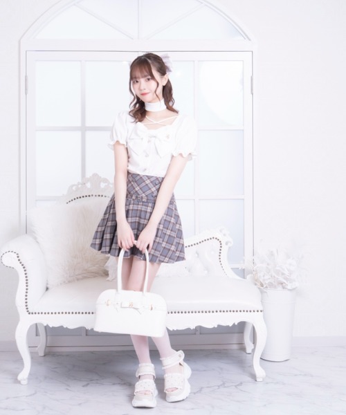 LAFARY（ラファリー）の「ドーリープリーツスカパン（スカート・レディース・ブラック/ブラウン/ブルー・FREE）」の4枚目の写真