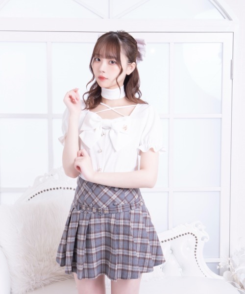 LAFARY（ラファリー）の「ドーリープリーツスカパン（スカート・レディース・ブラック/ブラウン/ブルー・FREE）」の6枚目の写真