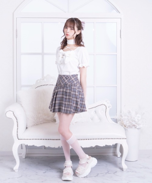 LAFARY（ラファリー）の「ドーリープリーツスカパン（スカート・レディース・ブラック/ブラウン/ブルー・FREE）」の7枚目の写真