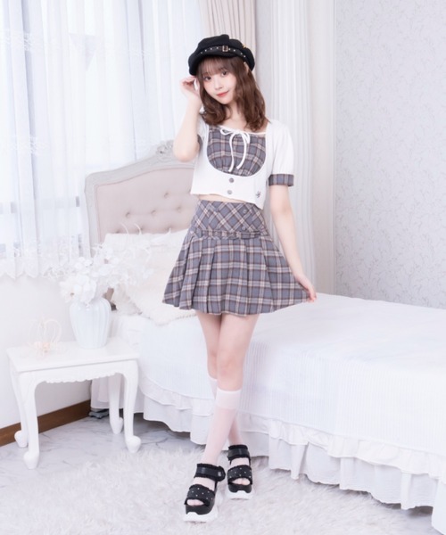 LAFARY（ラファリー）の「ドーリープリーツスカパン（スカート・レディース・ブラック/ブラウン/ブルー・FREE）」の15枚目の写真
