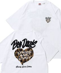 【BEN DAVIS(ベンデイビス)】 HEART CHENILLE 2 TEE / Tシャツ 半袖 クルーネック 刺繍 ワンポイント ユニセックス オーバーサイズ