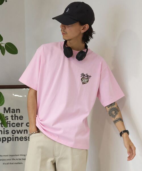 BEN DAVIS(ベンデイビス)の「【BEN DAVIS(ベンデイビス)】 HEART CHENILLE 2 TEE / Tシャツ 半袖 クルーネック 刺繍 ワンポイント ユニセックス オーバーサイズ(Tシャツ/カットソー・メンズ・ピンク/ホワイト/ブラック・MEDIUM/LARGE/X-LARGE)」の16枚目の写真