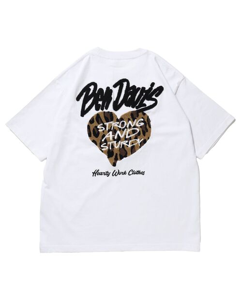 BEN DAVIS(ベンデイビス)の「【BEN DAVIS(ベンデイビス)】 HEART CHENILLE 2 TEE / Tシャツ 半袖 クルーネック 刺繍 ワンポイント ユニセックス オーバーサイズ(Tシャツ/カットソー・メンズ・ピンク/ホワイト/ブラック・MEDIUM/LARGE/X-LARGE)」の10枚目の写真