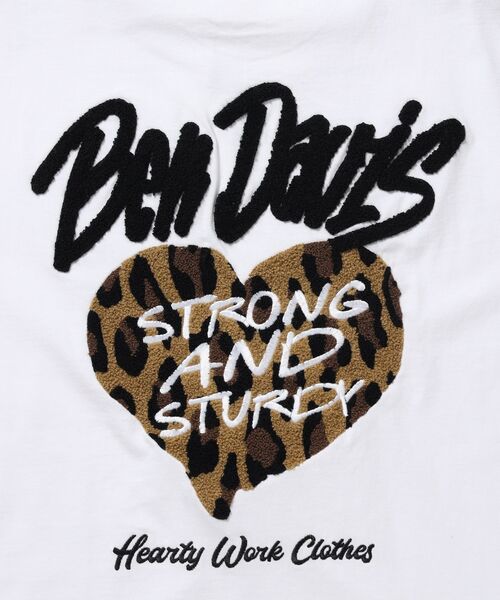 BEN DAVIS(ベンデイビス)の「【BEN DAVIS(ベンデイビス)】 HEART CHENILLE 2 TEE / Tシャツ 半袖 クルーネック 刺繍 ワンポイント ユニセックス オーバーサイズ(Tシャツ/カットソー・メンズ・ピンク/ホワイト/ブラック・MEDIUM/LARGE/X-LARGE)」の8枚目の写真
