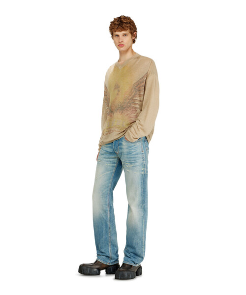 DIESEL(ディーゼル)の「メンズ プルオーバーニット K-ARMINS(ニット/セーター・メンズ・ベージュ系その他・SMALL/MEDIUM/X-SMALL/LARGE)」の3枚目の写真