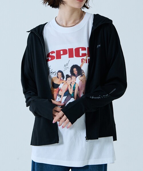 NANGA(ナンガ)の「【NANGA / ナンガ】Air Flex RASH GUARD ZIP PK W/リフレクタープリント ラッシュガードパーカー(Tシャツ/カットソー・レディース・ブラック/ホワイト/グレー・フリー)」の1枚目の写真