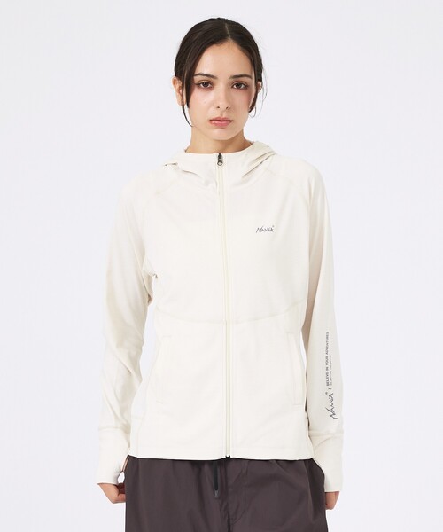 NANGA(ナンガ)の「【NANGA / ナンガ】Air Flex RASH GUARD ZIP PK W/リフレクタープリント ラッシュガードパーカー(Tシャツ/カットソー・レディース・ブラック/ホワイト/グレー・フリー)」の21枚目の写真