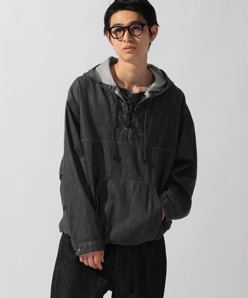 niko and...（ニコアンド）の「Denim Anorak Hoodie[niko and ...JEANS]（パーカー・メンズ・ブラック/インディゴブルー・MEDIUM/LARGE）」の17枚目の写真