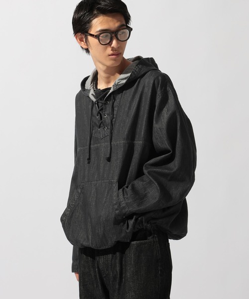 niko and...（ニコアンド）の「Denim Anorak Hoodie[niko and ...JEANS]（パーカー・メンズ・ブラック/インディゴブルー・MEDIUM/LARGE）」の18枚目の写真