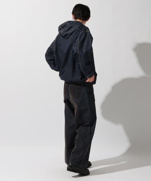 niko and...（ニコアンド）の「Denim Anorak Hoodie[niko and ...JEANS]（パーカー・メンズ・ブラック/インディゴブルー・MEDIUM/LARGE）」の21枚目の写真