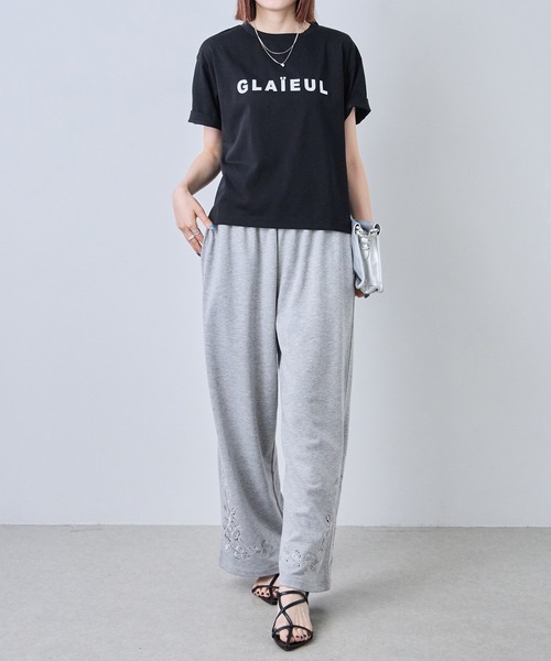 each(イーチ)の「【UVカット・接触冷感・汗染み防止】サイドスリットロゴTシャツ(Tシャツ/カットソー・レディース・ホワイト/ブラック・FREE)」の11枚目の写真