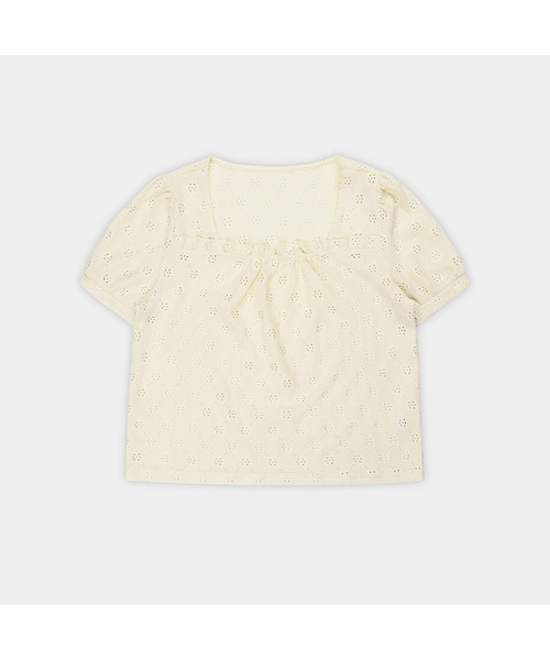 PIGMENT（ピグメント）の「[ザ・ぺンハン]パンチングスクエアブラウス (YZTS2604117)（シャツ/ブラウス・レディース・ブラック/ネイビー/アイボリー/クリーム・FREE）」の4枚目の写真