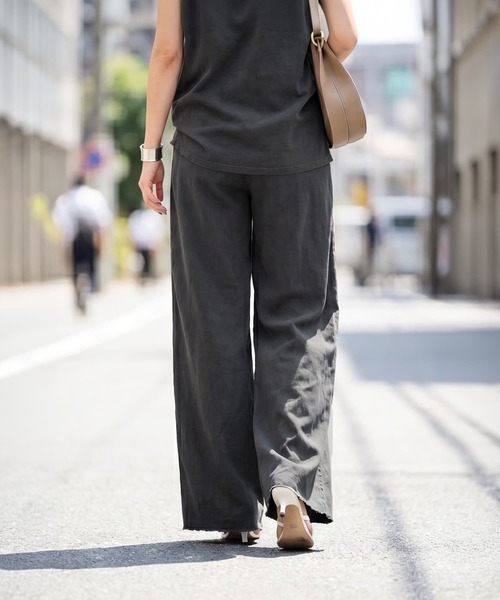 STYLE DELI(スタイルデリ)の「裾カットできる綿100イージーパンツ(その他パンツ・レディース・チャコール/ベージュ/ライトブルー・FREE)」の21枚目の写真