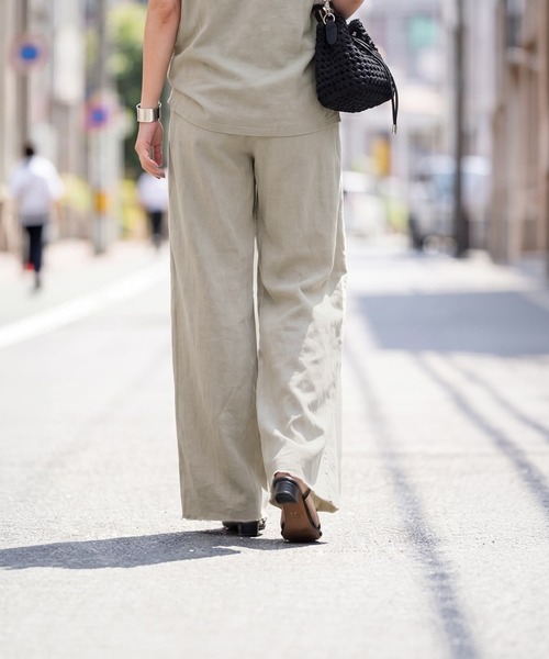 STYLE DELI(スタイルデリ)の「裾カットできる綿100イージーパンツ(その他パンツ・レディース・チャコール/ベージュ/ライトブルー・FREE)」の18枚目の写真