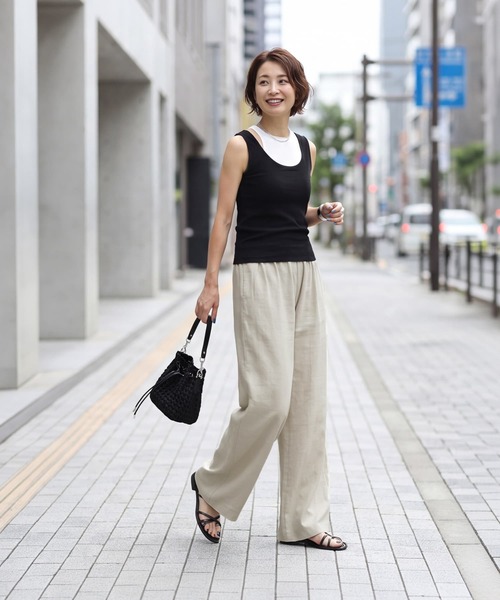 STYLE DELI(スタイルデリ)の「裾カットできる綿100イージーパンツ(その他パンツ・レディース・チャコール/ベージュ/ライトブルー・FREE)」の20枚目の写真