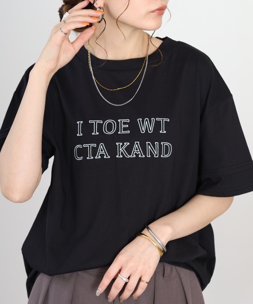 A.N.L(エーエヌエル レーベル)の「A.N.L フレームロゴ半袖Tシャツ(Tシャツ/カットソー・レディース・チャコールグレー/オレンジ/グリーン/ブラック・38)」の6枚目の写真