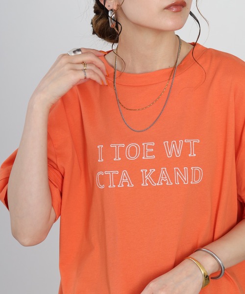 A.N.L(エーエヌエル レーベル)の「A.N.L フレームロゴ半袖Tシャツ(Tシャツ/カットソー・レディース・チャコールグレー/オレンジ/グリーン/ブラック・38)」の17枚目の写真