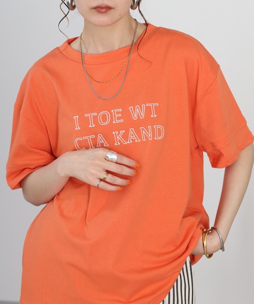 A.N.L(エーエヌエル レーベル)の「A.N.L フレームロゴ半袖Tシャツ(Tシャツ/カットソー・レディース・チャコールグレー/オレンジ/グリーン/ブラック・38)」の18枚目の写真