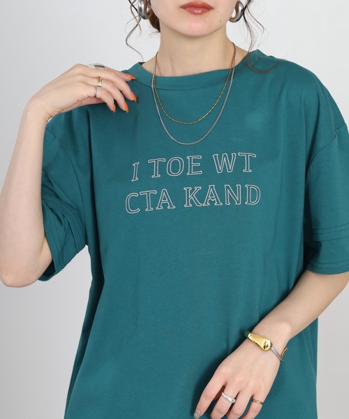 A.N.L(エーエヌエル レーベル)の「A.N.L フレームロゴ半袖Tシャツ(Tシャツ/カットソー・レディース・チャコールグレー/オレンジ/グリーン/ブラック・38)」の11枚目の写真