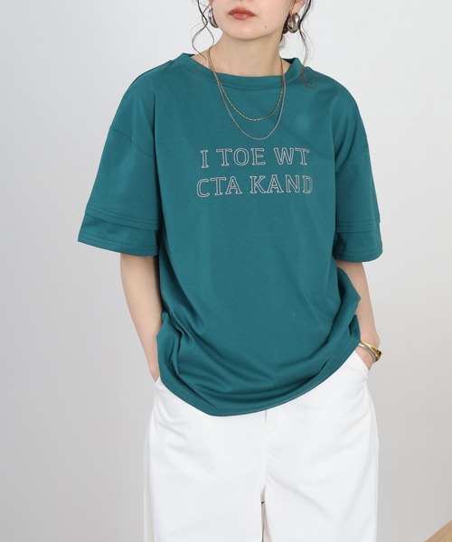 A.N.L(エーエヌエル レーベル)の「A.N.L フレームロゴ半袖Tシャツ(Tシャツ/カットソー・レディース・チャコールグレー/オレンジ/グリーン/ブラック・38)」の14枚目の写真