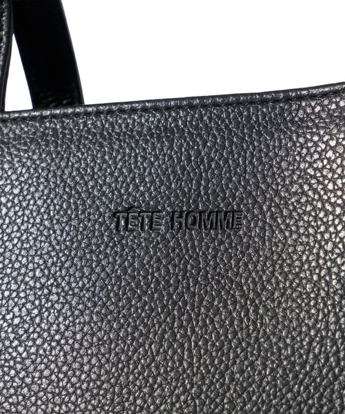 TETE HOMME（テットオム）の「【WEB限定】スプリットレザートートバッグ（トートバッグ・メンズ・ブラック・FREE）」の6枚目の写真