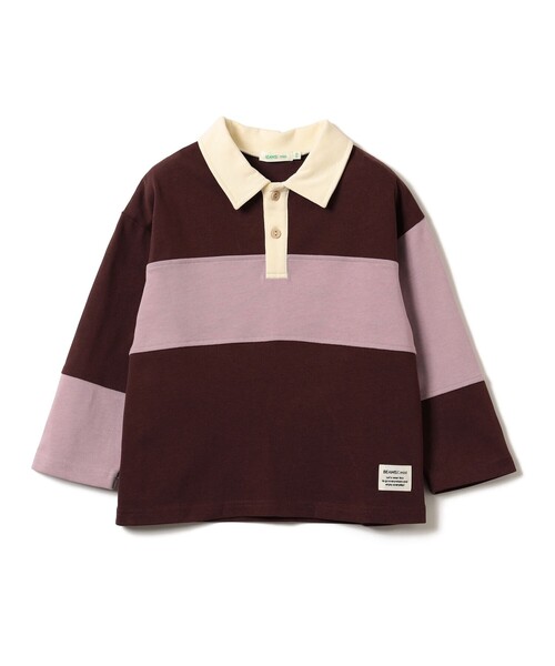 BEAMS mini（ビームスミニ）の「【WEB限定】ラガーシャツ 2026FW（90～140cm）プチプラ キッズ服 人気 通園 通学（Tシャツ/カットソー・キッズ・ブラウン/ネイビー・90/140/130/120/110/100）」の9枚目の写真