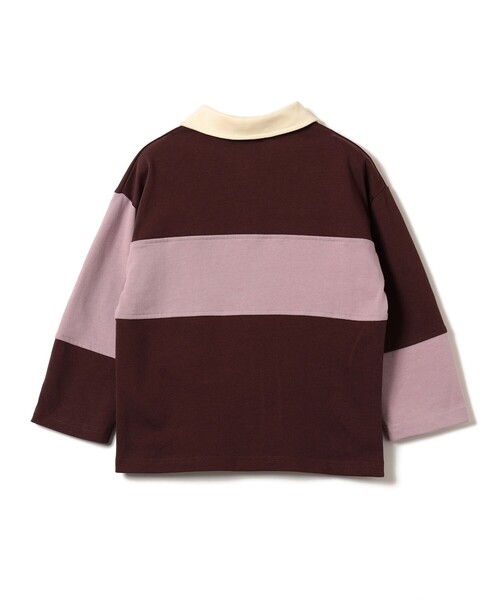 BEAMS mini（ビームスミニ）の「【WEB限定】ラガーシャツ 2026FW（90～140cm）プチプラ キッズ服 人気 通園 通学（Tシャツ/カットソー・キッズ・ブラウン/ネイビー・90/140/130/120/110/100）」の12枚目の写真