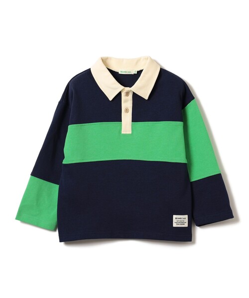 BEAMS mini（ビームスミニ）の「【WEB限定】ラガーシャツ 2026FW（90～140cm）プチプラ キッズ服 人気 通園 通学（Tシャツ/カットソー・キッズ・ブラウン/ネイビー・90/140/130/120/110/100）」の14枚目の写真