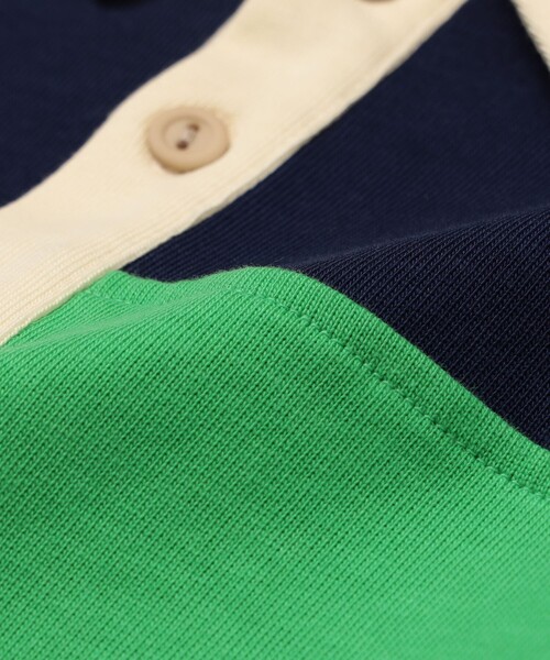 BEAMS mini（ビームスミニ）の「【WEB限定】ラガーシャツ 2026FW（90～140cm）プチプラ キッズ服 人気 通園 通学（Tシャツ/カットソー・キッズ・ブラウン/ネイビー・90/140/130/120/110/100）」の15枚目の写真