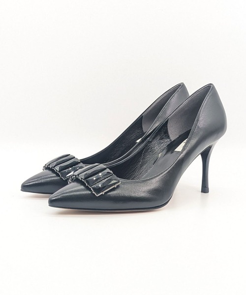 SEVEN TWELVE THIRTY(セヴントゥエルヴサーティー)の「LovelyWalk ビジュー付きポインテッドパンプス(パンプス・レディース・ブラック・24.5cm/24cm/23.5cm/23cm/22.5cm/22cm)」の5枚目の写真