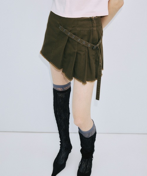 JOSE MOON(ジョゼムーン)の「PIGMENT DYE MINI SKIRT/ピグメントダイミニスカート(スカート・レディース・チャコールグレー/ブラウン・38/36)」の20枚目の写真