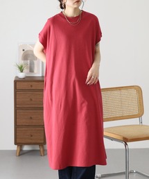 コットンカットソーフレンチスリーブワンピース