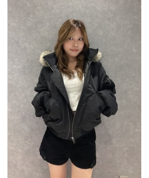 LAGUA GEM(ラグアジェム)の「BIG POCKET 2WAY MA-1(MA-1・レディース・アイボリー/カーキ/ブラック・FREE)」の10枚目の写真