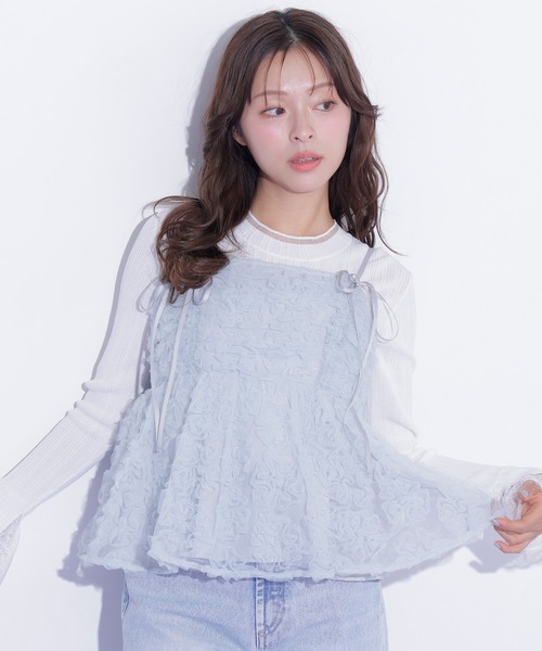 JILL by JILL STUART(ジルバイジルスチュアート)の「フラワーチュールキャミブラウス(シャツ/ブラウス・レディース・ブルー/ホワイト/ピンク・FREE)」の14枚目の写真