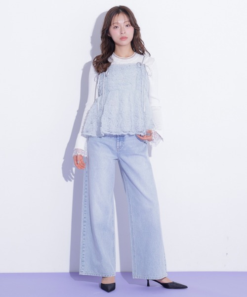 JILL by JILL STUART(ジルバイジルスチュアート)の「フラワーチュールキャミブラウス(シャツ/ブラウス・レディース・ブルー/ホワイト/ピンク・FREE)」の19枚目の写真
