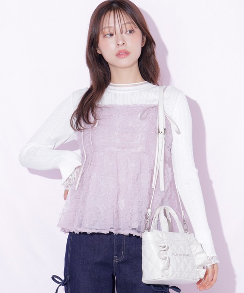 JILL by JILL STUART(ジルバイジルスチュアート)の「フラワーチュールキャミブラウス(シャツ/ブラウス・レディース・ブルー/ホワイト/ピンク・FREE)」の8枚目の写真