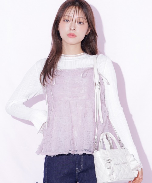 JILL by JILL STUART(ジルバイジルスチュアート)の「フラワーチュールキャミブラウス(シャツ/ブラウス・レディース・ブルー/ホワイト/ピンク・FREE)」の7枚目の写真