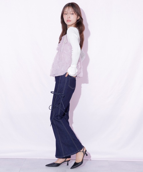 JILL by JILL STUART(ジルバイジルスチュアート)の「フラワーチュールキャミブラウス(シャツ/ブラウス・レディース・ブルー/ホワイト/ピンク・FREE)」の11枚目の写真