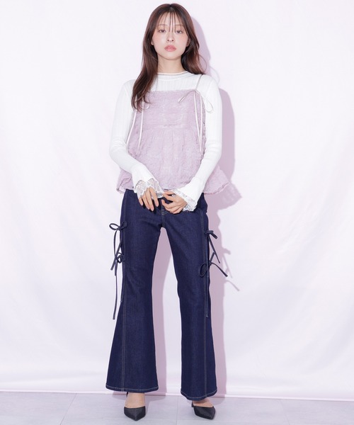 JILL by JILL STUART(ジルバイジルスチュアート)の「フラワーチュールキャミブラウス(シャツ/ブラウス・レディース・ブルー/ホワイト/ピンク・FREE)」の10枚目の写真