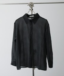 ニュアンス柄シアーオーバーサイズシャツ