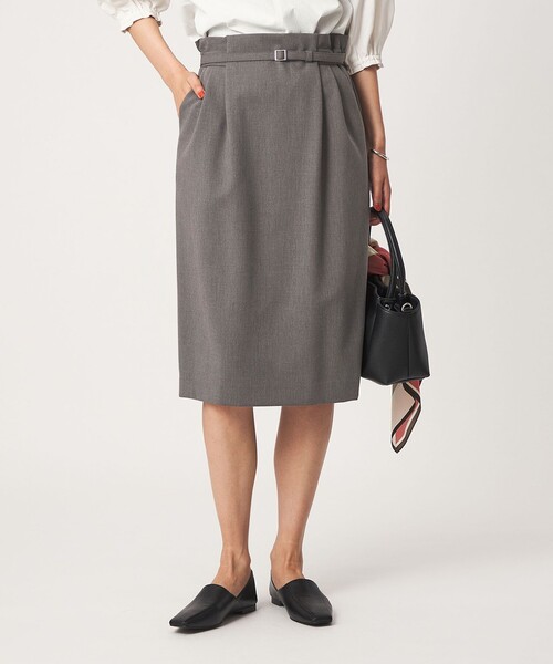 green label relaxing（グリーンレーベルリラクシング）の「［size SHORT/TALLあり］ライト ダブルクロス タイトスカート（スカート・レディース・ベージュ/ブラック/ネイビー/グレー・34/36/38/SHORT/40/42/44/46/TALL）」の3枚目の写真