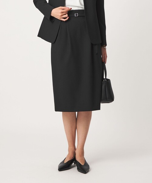 green label relaxing（グリーンレーベルリラクシング）の「［size SHORT/TALLあり］ライト ダブルクロス タイトスカート（スカート・レディース・ベージュ/ブラック/ネイビー/グレー・34/36/38/SHORT/40/42/44/46/TALL）」の2枚目の写真