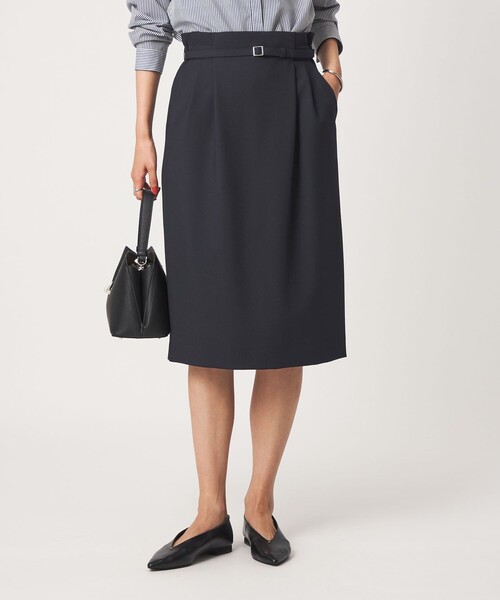green label relaxing（グリーンレーベルリラクシング）の「［size SHORT/TALLあり］ライト ダブルクロス タイトスカート（スカート・レディース・ベージュ/ブラック/ネイビー/グレー・34/36/38/SHORT/40/42/44/46/TALL）」の5枚目の写真