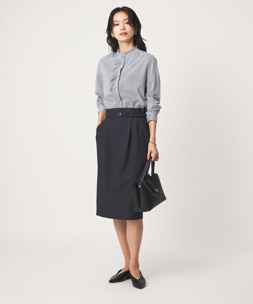 green label relaxing（グリーンレーベルリラクシング）の「［size SHORT/TALLあり］ライト ダブルクロス タイトスカート（スカート・レディース・ベージュ/ブラック/ネイビー/グレー・34/36/38/SHORT/40/42/44/46/TALL）」の8枚目の写真