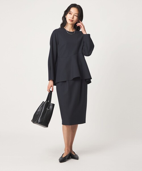green label relaxing（グリーンレーベルリラクシング）の「［size SHORT/TALLあり］ライト ダブルクロス タイトスカート（スカート・レディース・ベージュ/ブラック/ネイビー/グレー・34/36/38/SHORT/40/42/44/46/TALL）」の9枚目の写真