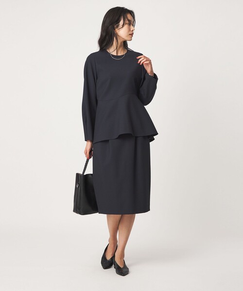 green label relaxing（グリーンレーベルリラクシング）の「［size SHORT/TALLあり］ライト ダブルクロス タイトスカート（スカート・レディース・ベージュ/ブラック/ネイビー/グレー・34/36/38/SHORT/40/42/44/46/TALL）」の10枚目の写真