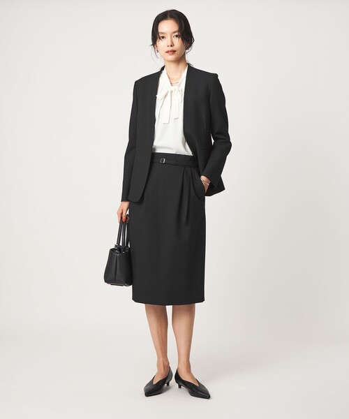 green label relaxing（グリーンレーベルリラクシング）の「［size SHORT/TALLあり］ライト ダブルクロス タイトスカート（スカート・レディース・ベージュ/ブラック/ネイビー/グレー・34/36/38/SHORT/40/42/44/46/TALL）」の12枚目の写真