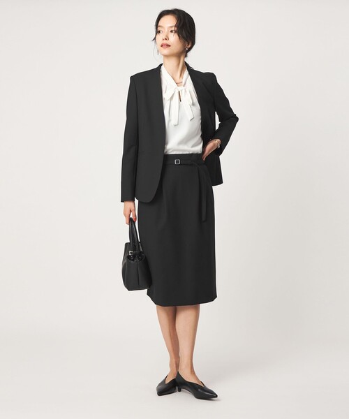 green label relaxing（グリーンレーベルリラクシング）の「［size SHORT/TALLあり］ライト ダブルクロス タイトスカート（スカート・レディース・ベージュ/ブラック/ネイビー/グレー・34/36/38/SHORT/40/42/44/46/TALL）」の13枚目の写真