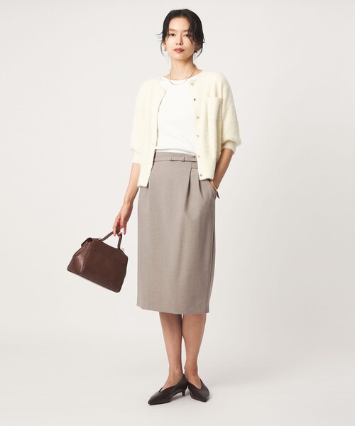 green label relaxing（グリーンレーベルリラクシング）の「［size SHORT/TALLあり］ライト ダブルクロス タイトスカート（スカート・レディース・ベージュ/ブラック/ネイビー/グレー・34/36/38/SHORT/40/42/44/46/TALL）」の19枚目の写真